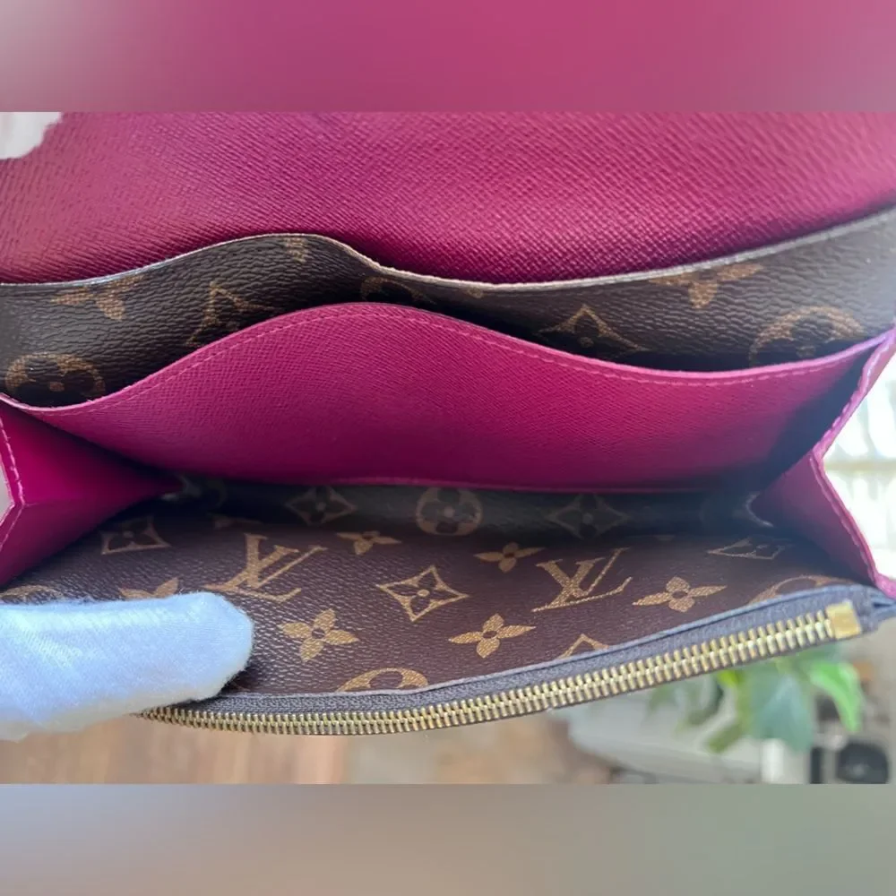 💯 AUTH Louis Vuitton monogram Emily wallet on chain - Picture 10 of 12